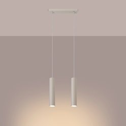 Lampa wisząca podwójna Lagos 2xGU10 listwa beżowa