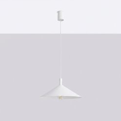 Lampa wisząca stożkowy klosz Nox 40cm 1xE27 biała