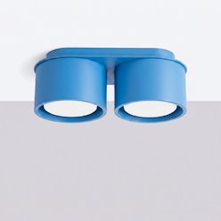 Lampa sufitowa podwójna tuba Modo 2xGx53 błękitna