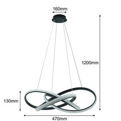 Lampa wisząca LED Avolto Zakręcona 51W 4000K