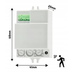 Mikrofalowy czujnik ruchu Mini 230V 300W biały