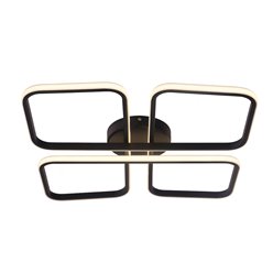 Lampa sufitowa LED kwadraty Hidalgo czarna 40W 4000K