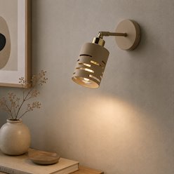 Kinkiet ścienny 1xE27 Timber regulowany beżowy