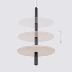 Lampa wisząca filcowa Feltro 1xG9 czarno-beżowa