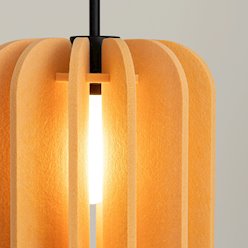 Lampa wisząca filcowa Mula 27cm 1xE27 żółta