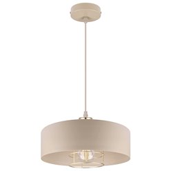 Lampa wisząca E27 beżowy żyrandol Velto Loft 30cm
