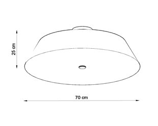 Lampa sufitowa okrągła VEGA 70 cm 5xE27 czarna