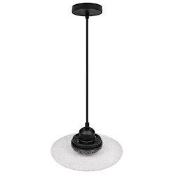 Lampa wisząca CIRVO GX53 czarna z efektem kryształu