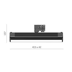Reflektor LED mleczny 3-fazowy 36W 42cm 4000K czarny