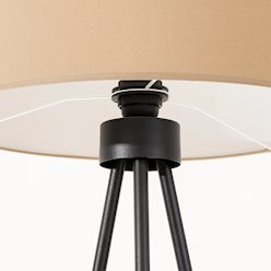 Lampa podłogowa z abażurem Nevia 1xE27 taupe
