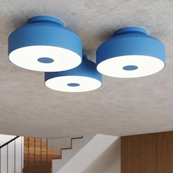 Lampa sufitowa okrągła Omiq 4xE27 błękitna