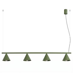 Lampa wisząca Nox 4-punktowa 4xE14 zielona oliwkowa