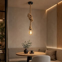 Lampa wisząca sznur 1xE27 120cm czarna podsufitka