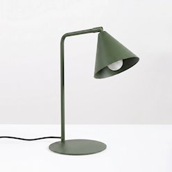 Lampa biurkowa ze stożkowym kloszem Nox 1xE14 zielona oliwka
