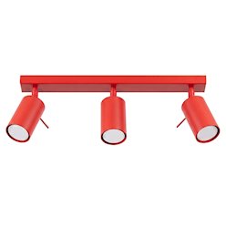 Kinkiet listwa z reflektorami Ring 3xGU10 czerwony