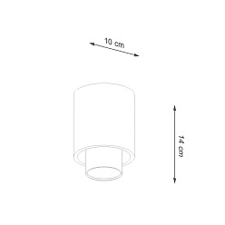 Halogen natynkowy NESI 1xGU10 czarny