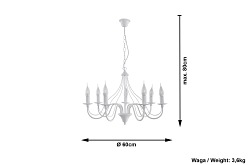 Żyrandol Retro MINERWA 7xE14 Biały