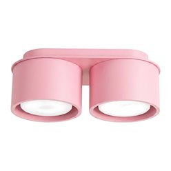 Lampa sufitowa podwójna tuba Modo 2xGx53 różowa