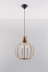 Lampa wisząca w stylu Boho ARANCIA 1xE27 Drewno