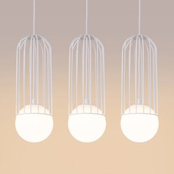 Lampa wisząca potrójna Brina listwa 3xG9 biała