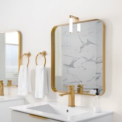 Kinkiet pionowy nad lustro 4W 15cm APA Mini 3000K złoty