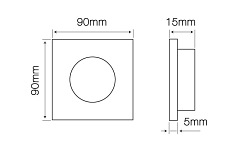 oprawka szklana czarna 5mm