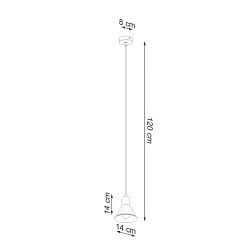 Lampa wisząca TALEJA 1 biała 1xE27