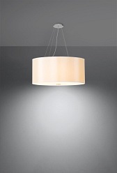 Lampa wisząca okrągła OTTO 60 cm biała 5xE27