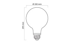 Żarówka LED line E27 FILAMENT 220-240V 4W 160lm 2000K G200 SPHERA szkło dymione złote