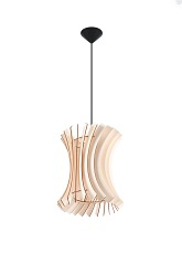 Lampa wisząca ORIANA 1xE27 naturalne drewno