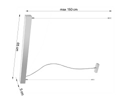 Lampa wisząca PINNE 67 szara 4000K