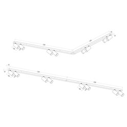 Lampa sufitowa z reflektorami Hero 8xGU10 biała