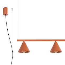 Lampa wisząca Nox 4-punktowa 4xE14 ochra czerwona