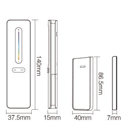 Pilot Mi-Light C4 RGB-CCT czarny z uchwytem