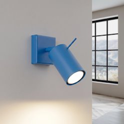 Kinkiet ścienny Reflektor Ring 1xGU10 błękitny