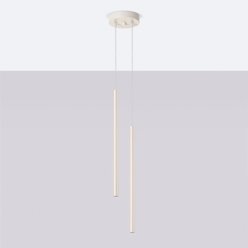 Lampa wisząca podwójna Pastelo 2xG9 okrągła beżowa