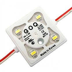 Moduł LED GOQ Samsung 12V 2,16W 4xSMD5050 IP68 biała zimna 11000K