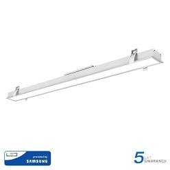 Lampa LED Linear V-TAC Samsung 40W Wpuszczana Biała 120cm VT-7-42 4000K 3200lm