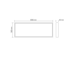 Ramka natynkowa do paneli LEDOM 120x30 biała