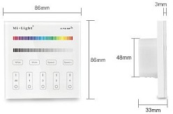 Mi-Light panel ścienny puszkowy RGB / RGBW 4-strefowy 2,4G