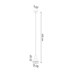 Lampa wisząca TAZILA 1 czarna 1xAR111