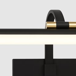 Kinkiet LED nad lustro Vinci 15W 60cm czarny 4000K