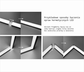 Oprawa liniowa LED IP68 AQU złota 3000K 1m