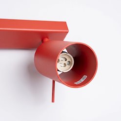 Kinkiet listwa z reflektorami Ring 3xGU10 czerwony
