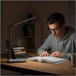 Lampka biurkowa LED Noblite 7W CCT szara