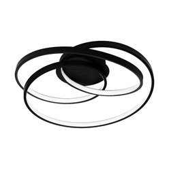 Lampa sufitowa LED okręgi Turner 32W czarna 4000K