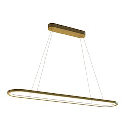 Nowoczesna lampa wisząca LED Oval 30W 20x120cm 2CCT złota
