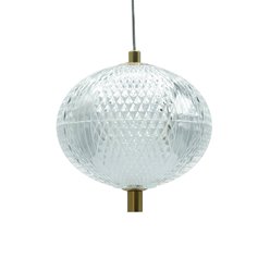 Lampa wisząca LED kula 15cm Amelia 15W - złota