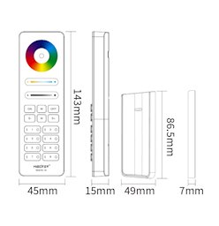 Pilot Mi-Light C8 biały RGB-CCT - 8 stref