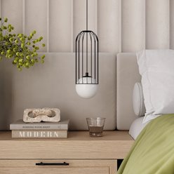 Lampa wisząca potrójna Brina listwa 3xG9 czarna